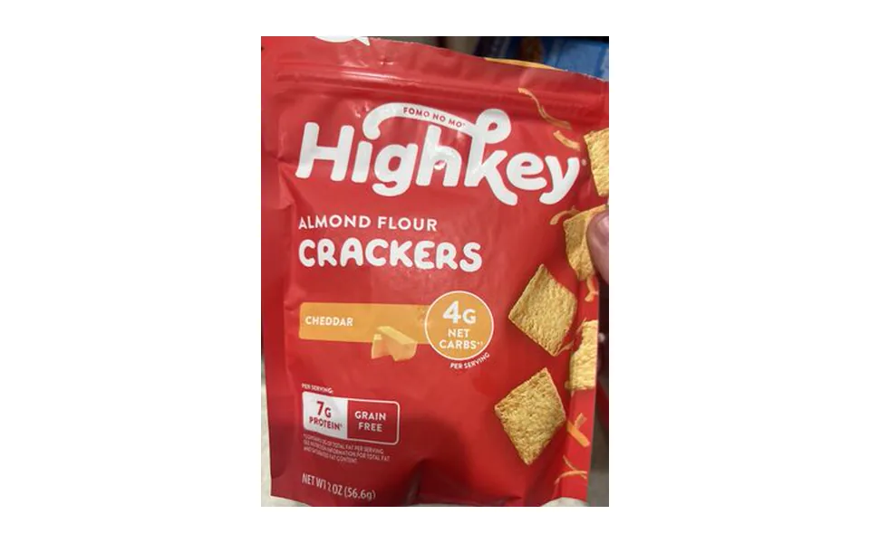 HighKey Cheddar Almond Flour Crackers package